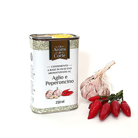 Garlic & chili pepper-flavoured EVO oil 250ml