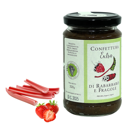 Confettura extra rabarbaro e fragole 320gr