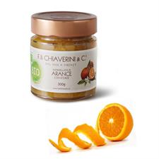Organic orange jam glass jar 300gr