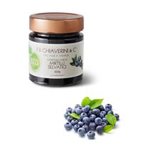 Wild blueberry jam organic glass jar 300gr