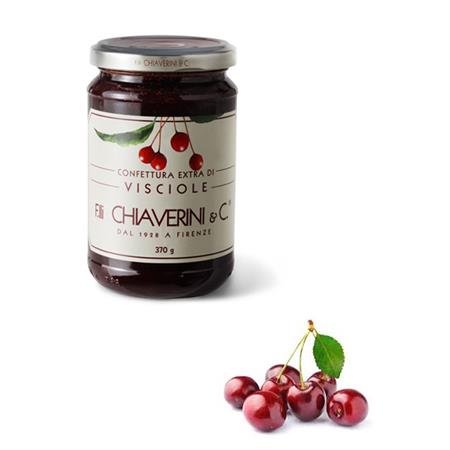 Sour cherry extra jam glass jar 370gr