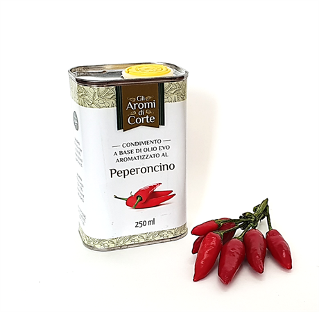 Olio EVO aromatizzato peperoncino lattina 250ml