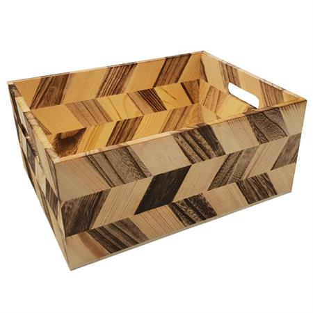 Wooden box inlay 19x28,5x21,5cm