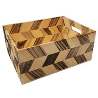 Wooden box inlay 19x28,5x21,5cm