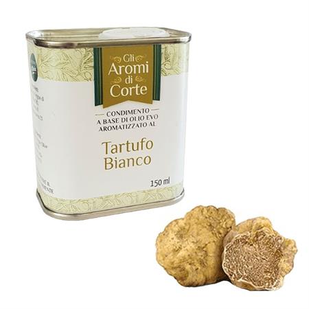 White truffle-flavoured EVO oil tin 150ml